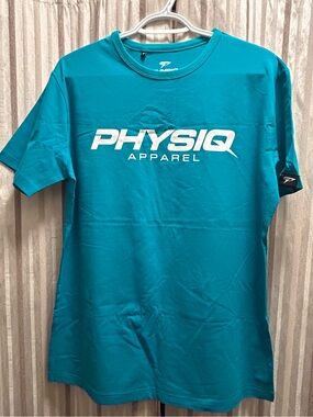 Physiq Men’s Teal Short Sleeve Tee, Size Large